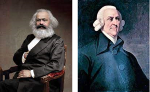 Blog Economic Rent vs Fictitious Capital: Pictures of Karl Marx (left) and Adam Smith (right)