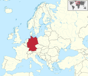 Blog Economic vitality: Image shows Germany standing out on a outline map of Europe