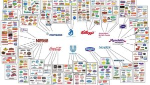 Blog Corporate consolidation: Chart showing extent of corporate consolidation in America