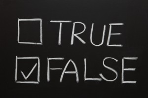 Blog Economic ideas: An image of True and False written on a blackboard with False selected