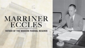 Blog Image of Marriner Eccles, the Fed chairman who negotiated the Fed-Treasury accord of 1951 on behalf of the Fed