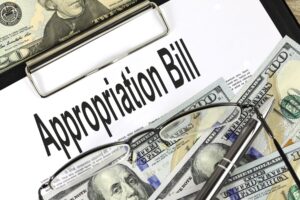 Blog Pay for? Image is of a US government appropriations bill