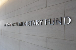 Blog International Monetary Fund: image of a sign, presumably one on their building