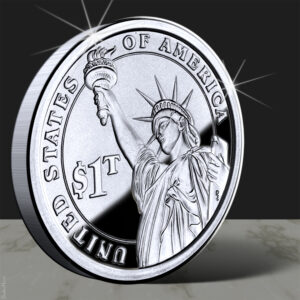 Blog Mint the coin: An image of a USA $1T USD coin