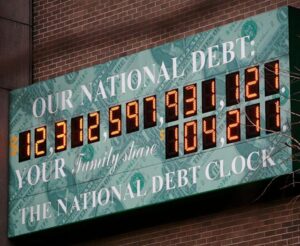 Blog Mint the coin: Image of US debt clock