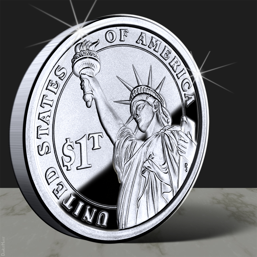 Mint the coin: How can the US Treasury just create money? Mint the coin: An image of a USA $1T USD coin