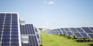 Blog Renewable energy: Image of a solar electricity farm