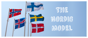 Blog Scandinavian socialism: Image of the flags of five Scandinavian (Nordic) countries