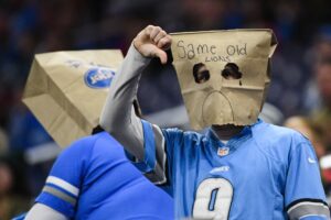 Blog Angrynomics: The pictures shows an angry Detroit Lions fan