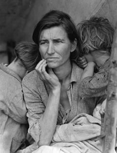 Blog The famous image of the woman with two children taken during the great depression