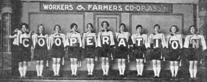 Blog Workers cooperatives: Picture of 11 women holding letters that spell out "cooperation"